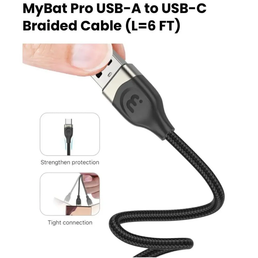 MyBat Pro USB Type-C Data Cable 6 FT - White Charging cable NWT iPhone 16